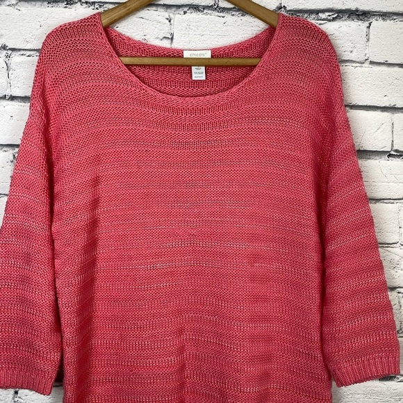 Chicos Pink Crewneck Sweater size Large - Picture 2 of 10